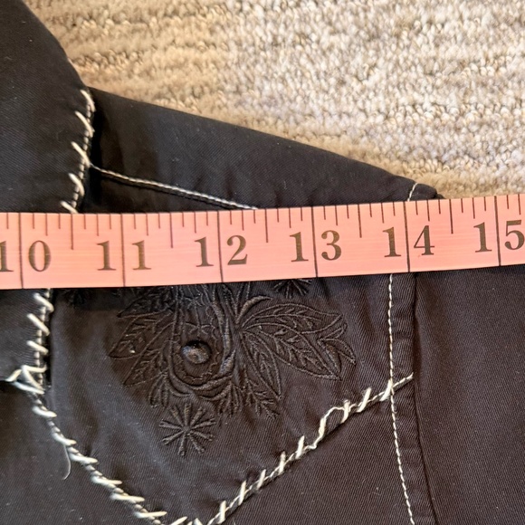 VTG Ryan Michael Western Long Sleeve Pearl Snap Button Woman SZ S Silk Blend - Picture 13 of 16